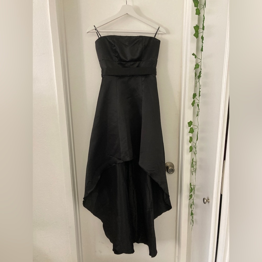 Low high evening dress gown